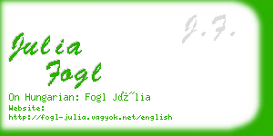 julia fogl business card